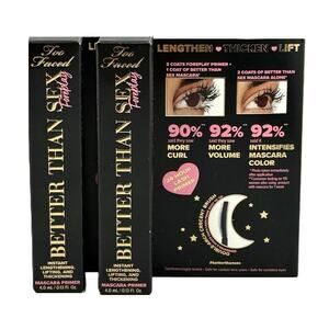 NEW Too Faced Better Than Sex Foreplay Mascara 4ml 2pc Set Mini Travel Size